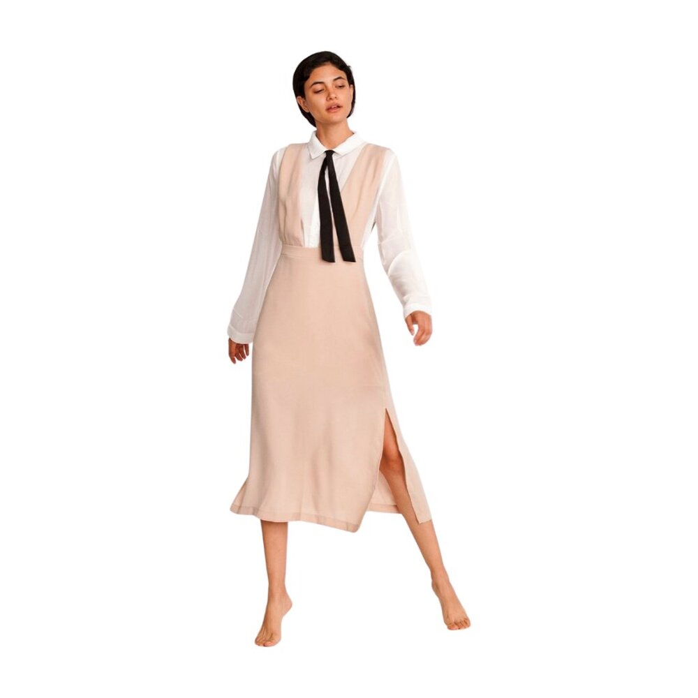 Nude Skirt with Thick Straps, 100% polyester. New, available in various sizes